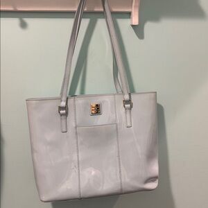 Dooney & Bourke Lexington Tote patent leather robins egg sky light blue
